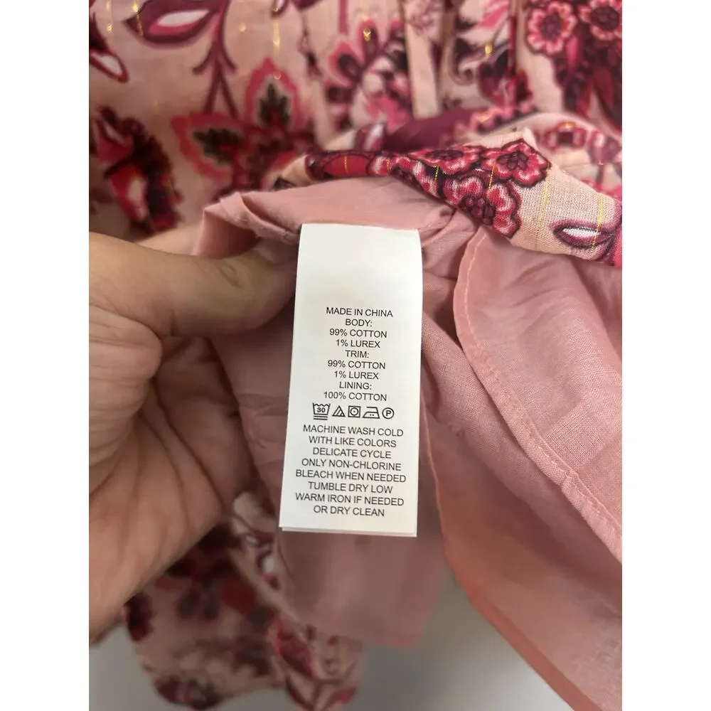 KATE SPADE New York Sleveless Pink Paisley Blossom Dress Classy Feminine Size 00